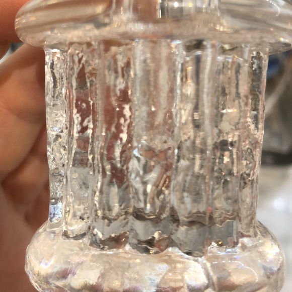 Set of 2 KOSTA BODA RURIK Scandinavian Clear Ice Glass Candlestick holders - Picture 12 of 15